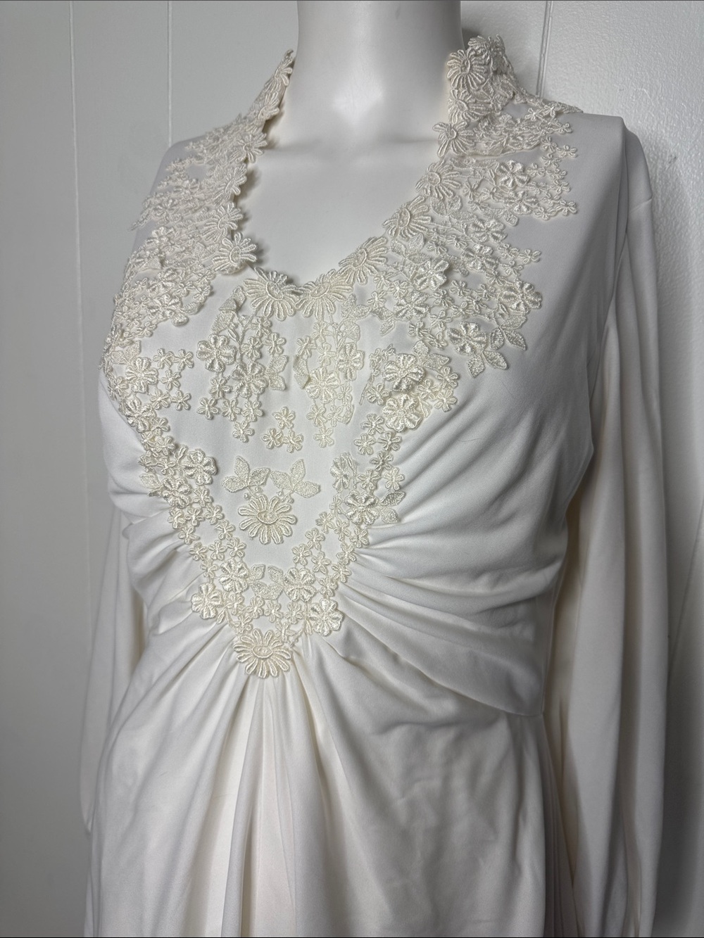 Vintage hippie boho white wedding dress approx size 6